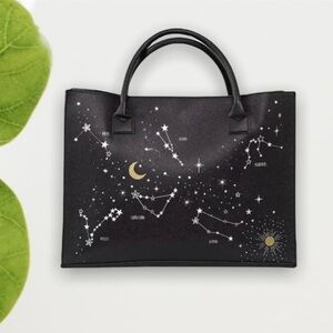 Tote Bag LA Trading Stars Astrology Vegan Textured Leather Luxury Signs